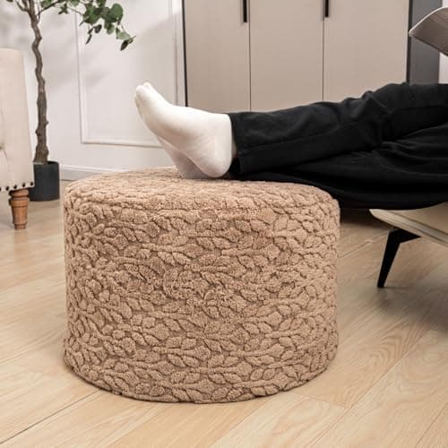 Moroccan Leather Pouf Ottoman