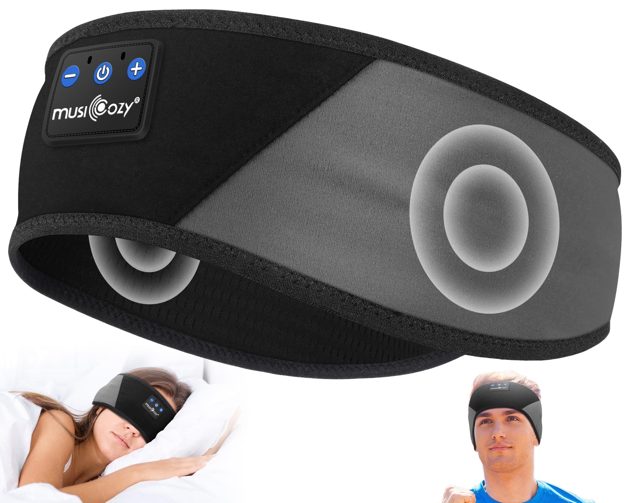 MUSICOZY Sleep Headphones Bluetooth 5.4 Headband