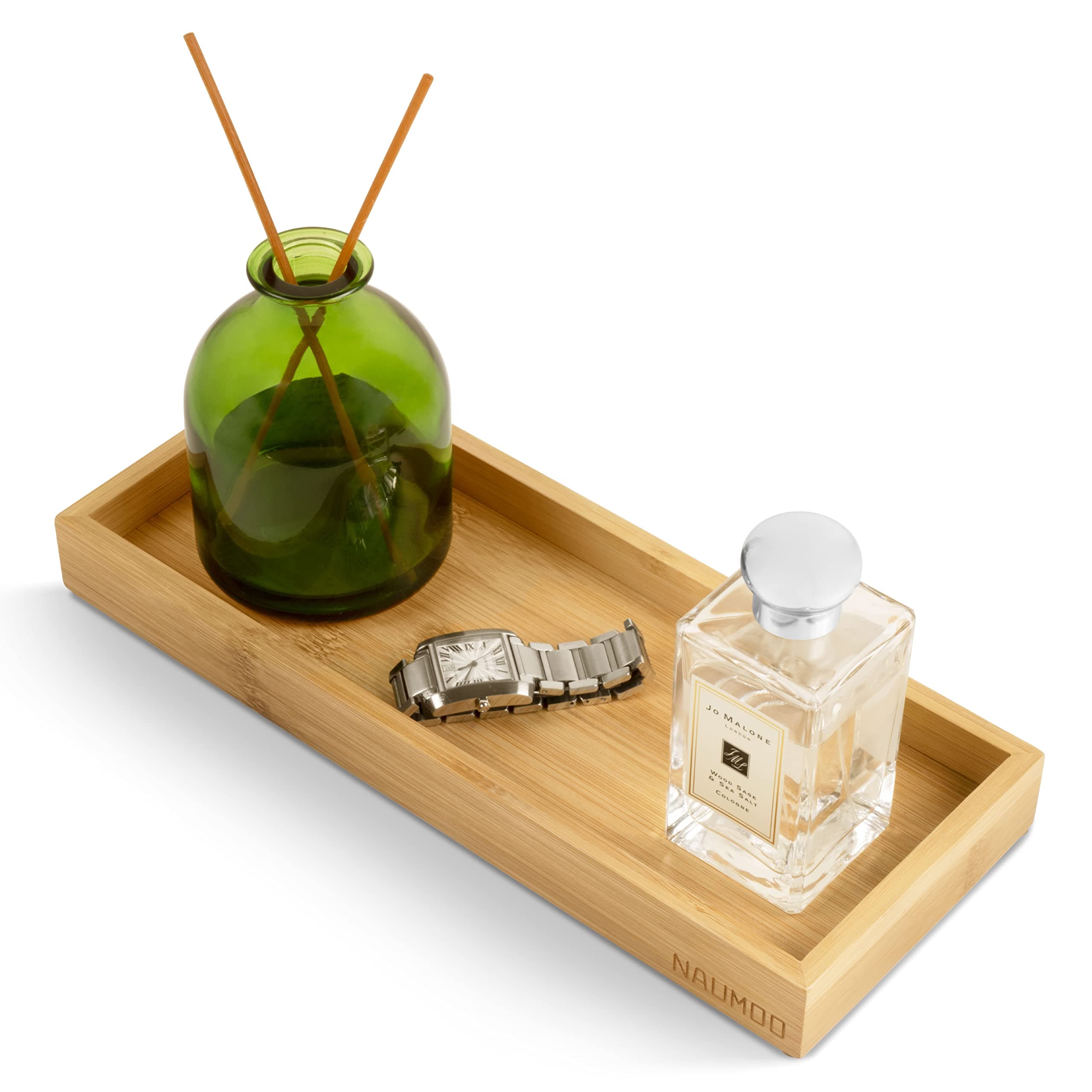 NAUMOO Natural Bamboo Vanity Tray