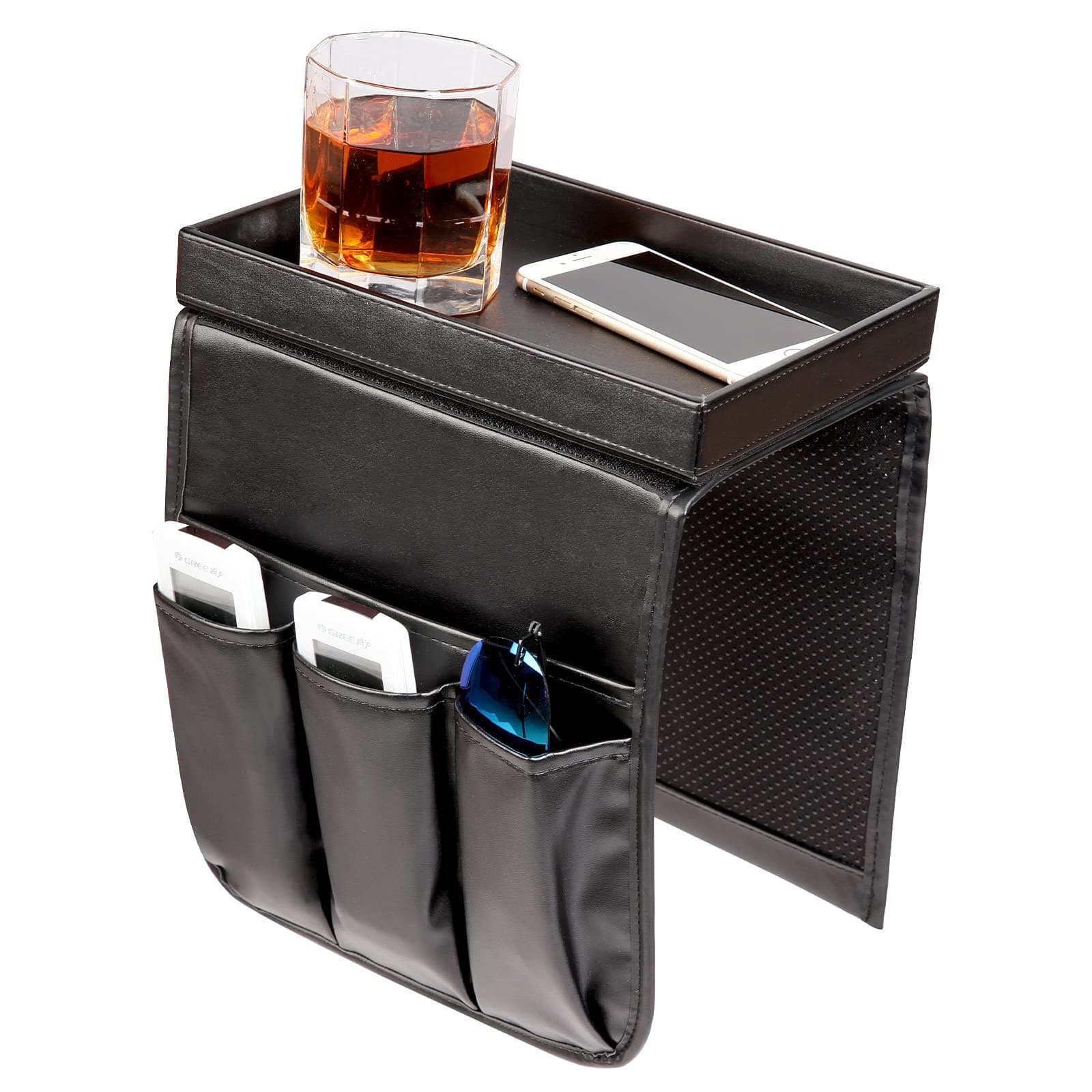 NEATOPA Couch Caddy with Detachable Wooden Tray