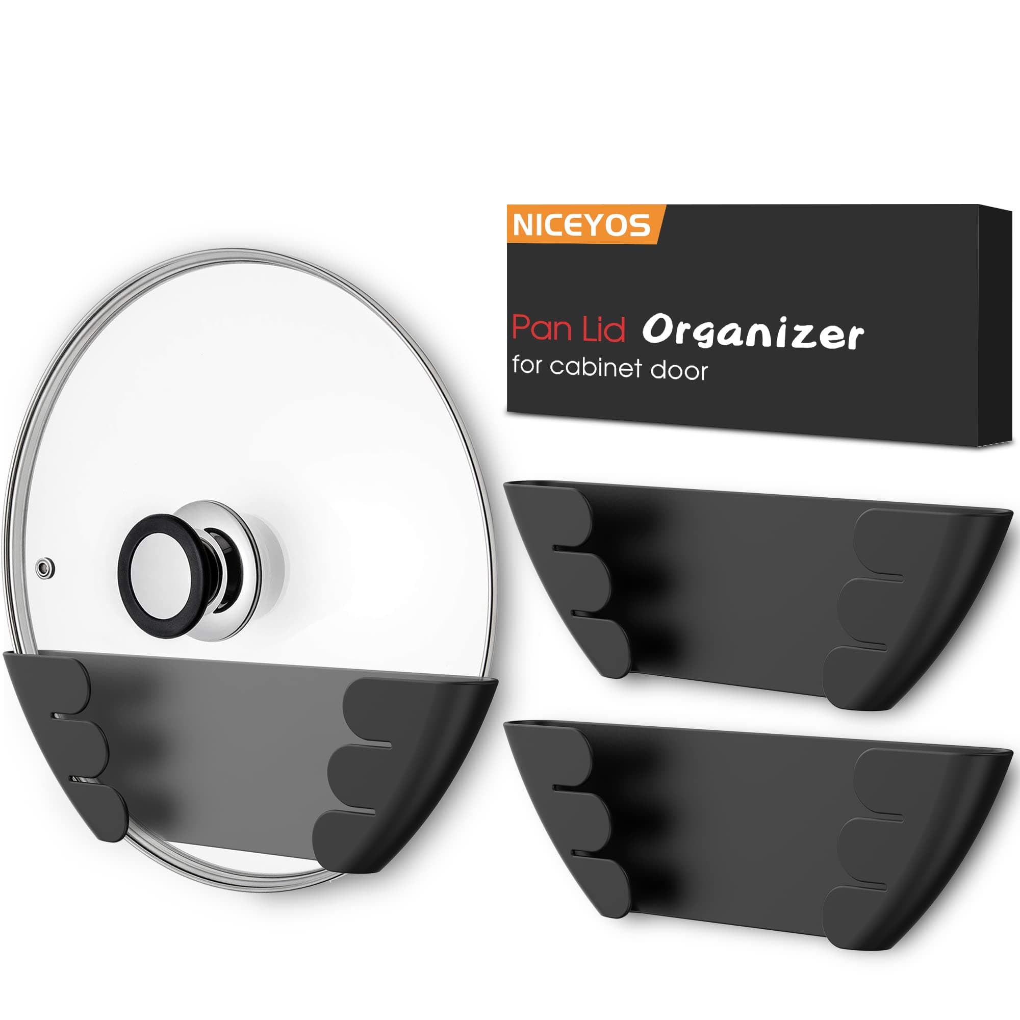 Niceyos Cabinet Door Pot Lid Holder
