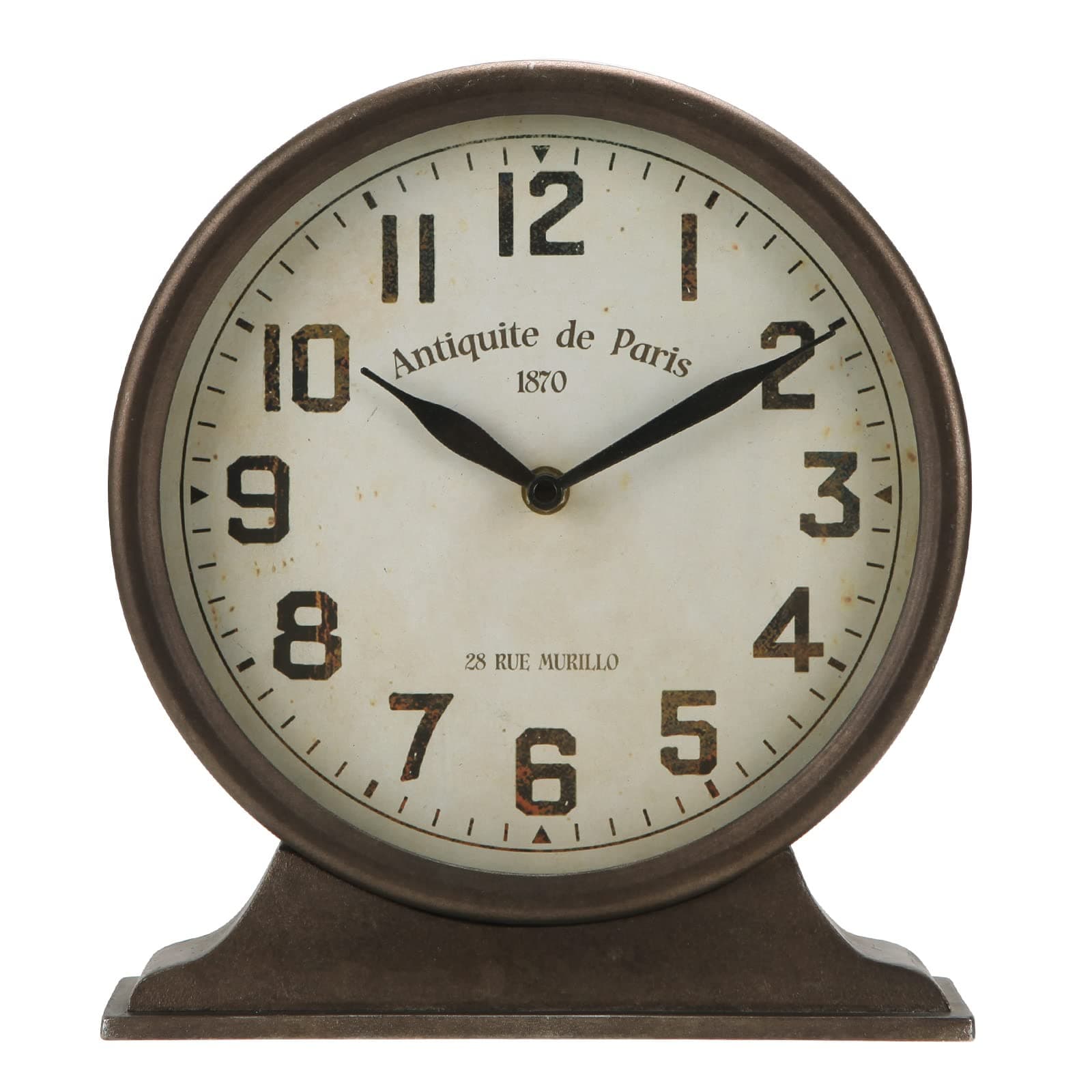 NIKKY HOME Farmhouse Mantel Clock - Silent Non-Ticking