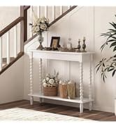 Narrow Solid Wood Console Table 36 Inches