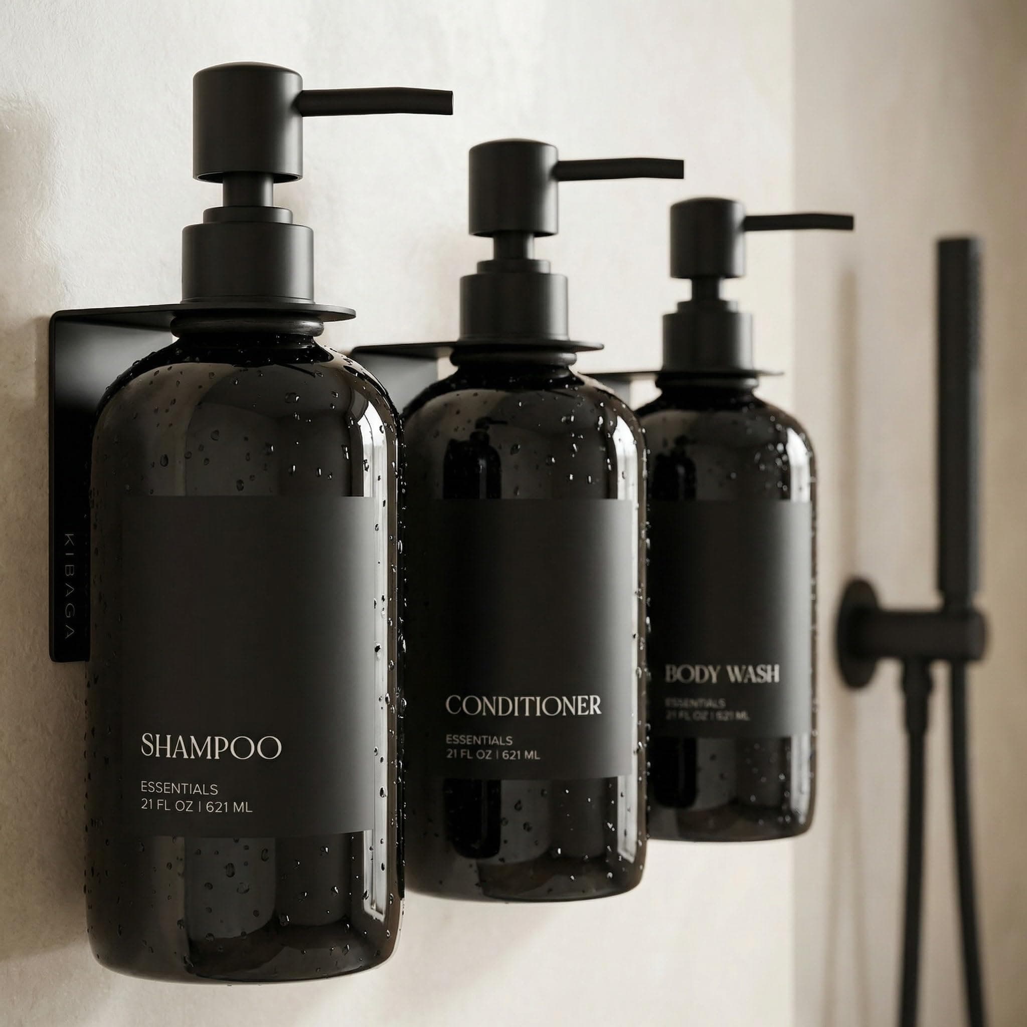 No-Drill 3-Pack 500ml Wall Mounted Soap Dispensers
