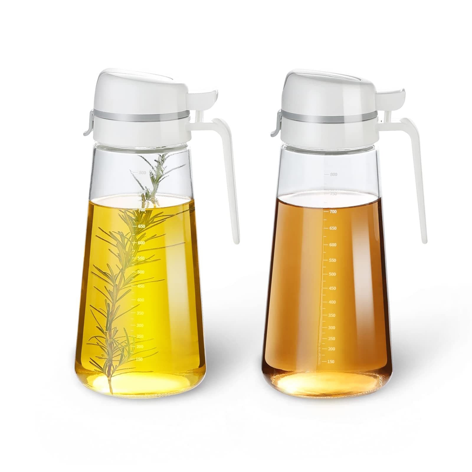 Olive Oil Dispenser Bottle with Self-Closing Spout