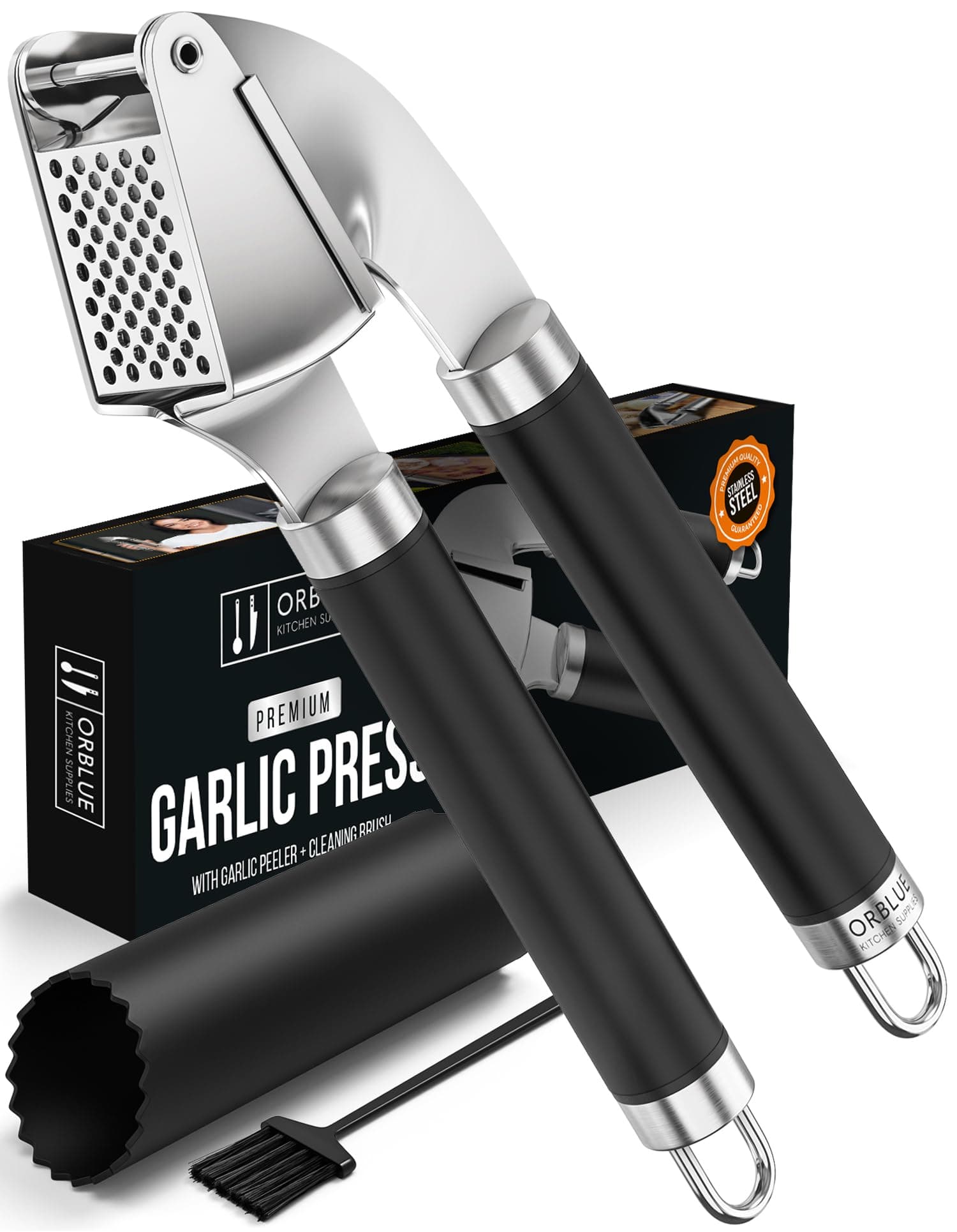 ORBLUE Garlic Press Stainless Steel