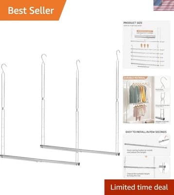 Organize It All Adjustable Closet Doubler Rod