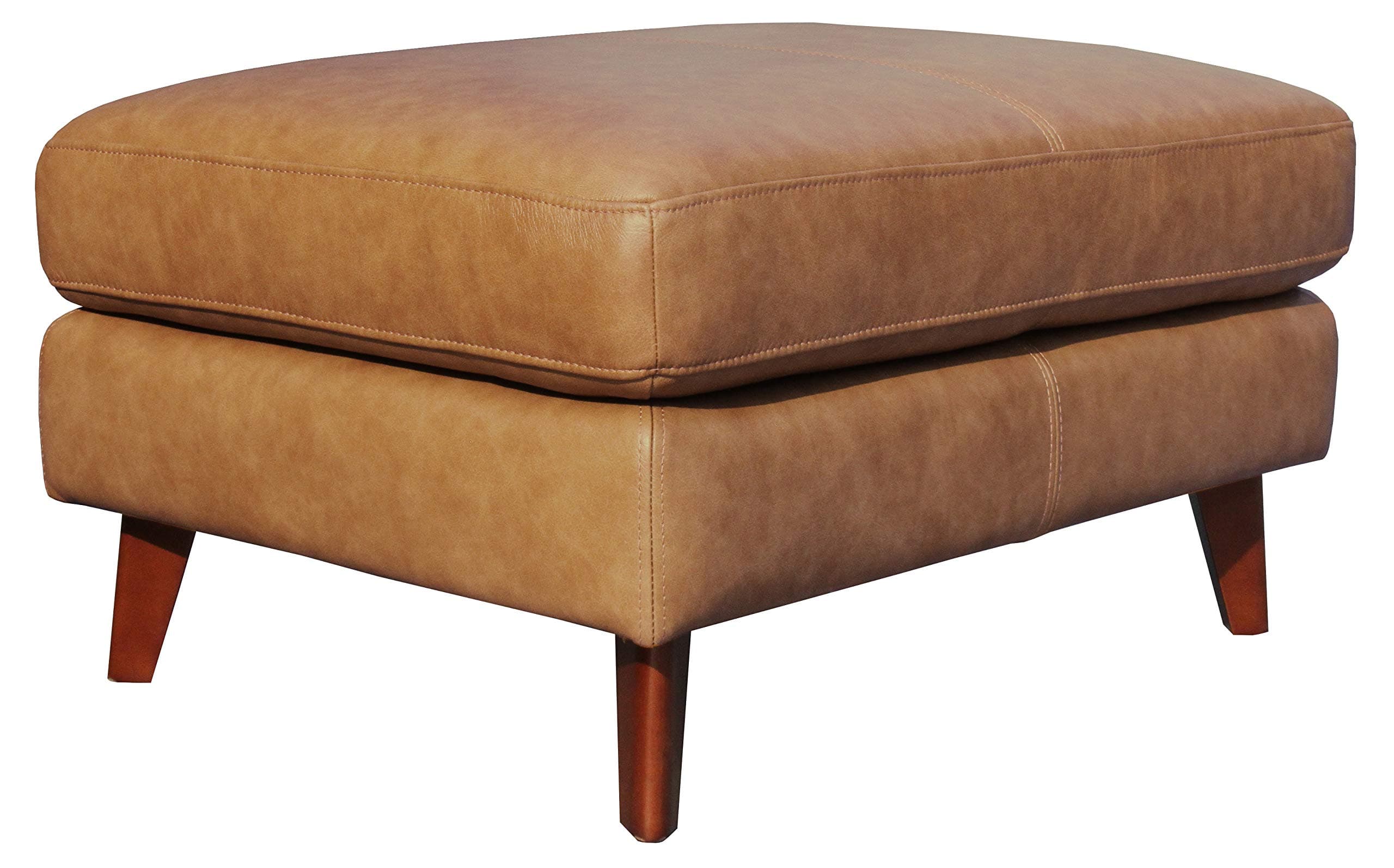 Faux Leather Ottoman Tray (Cognac)