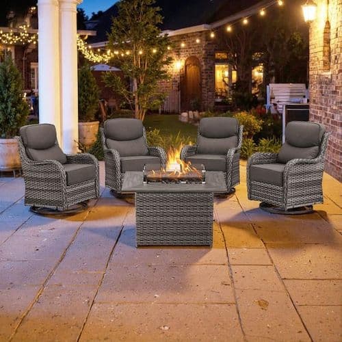 Outdoor Patio Settee Loveseat with Cushions