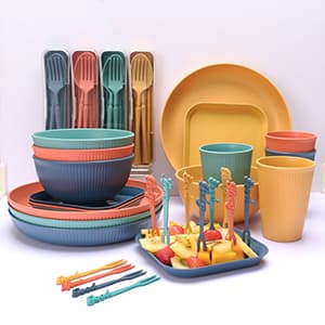 Tabletops Gallery Melamine Outdoor Dinnerware Set