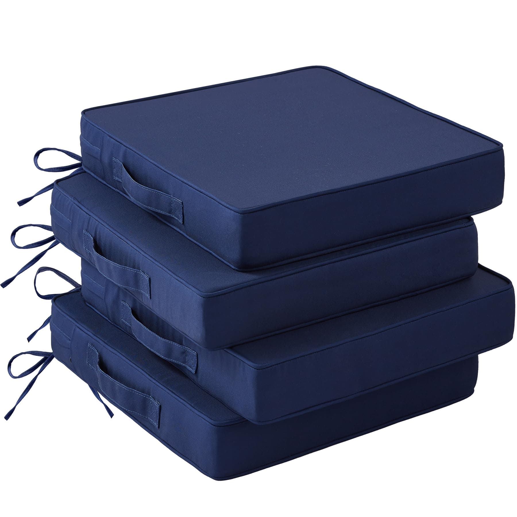 Outdoor Seat Cushion Set of 4 Thick Foam