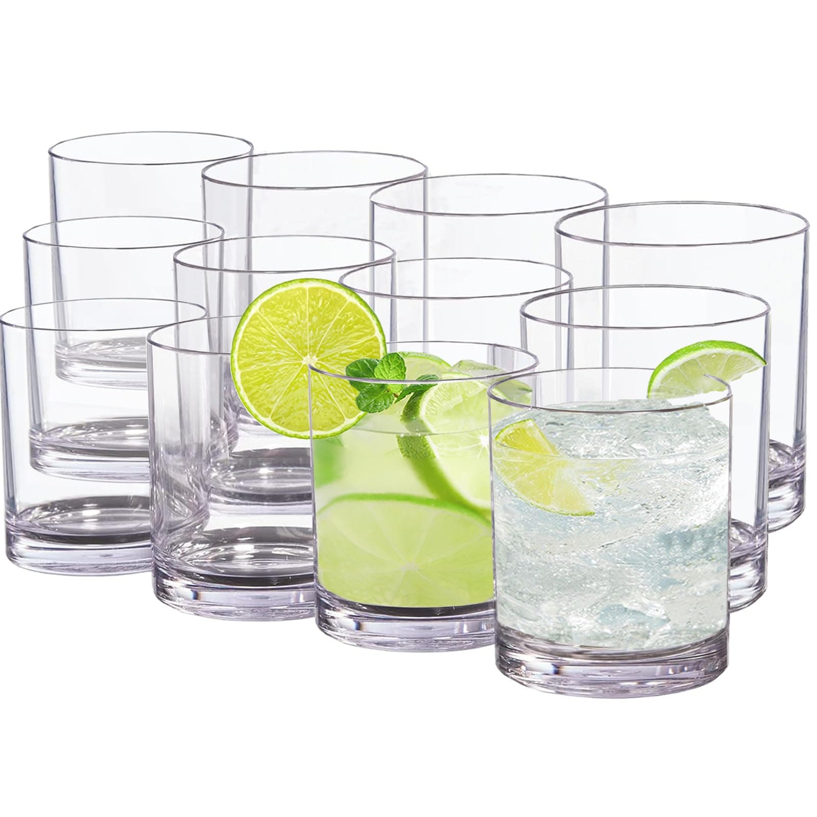 Reusable Unbreakable Acrylic Plastic Tumblers Set of 6