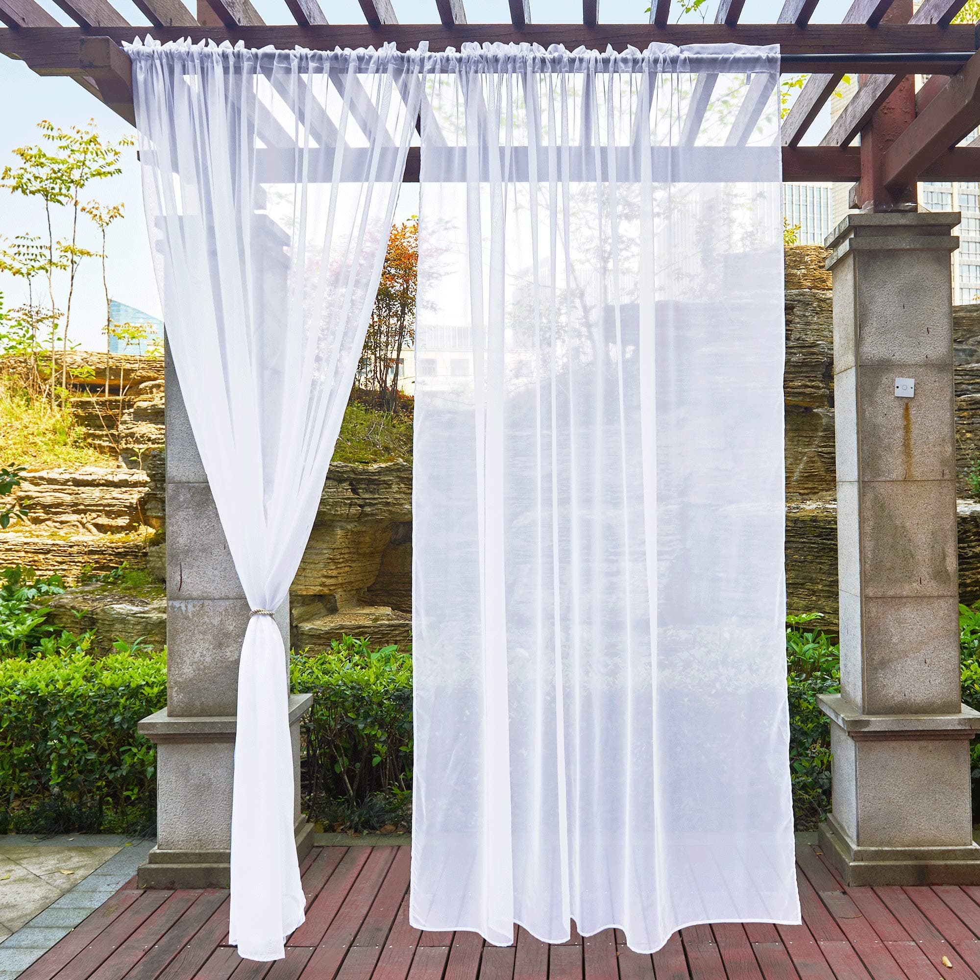 Outdoor Sheer Curtain Panels (2-Pack)