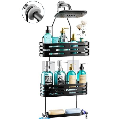 Rust-Proof Outdoor Shower Caddy (2-tier, hanging)