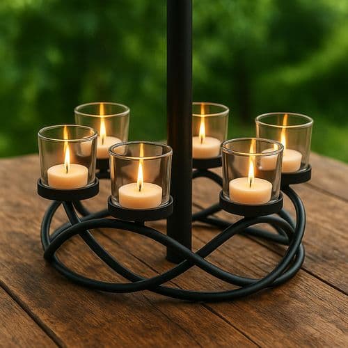 Outdoor Solar Lantern Patio Table
