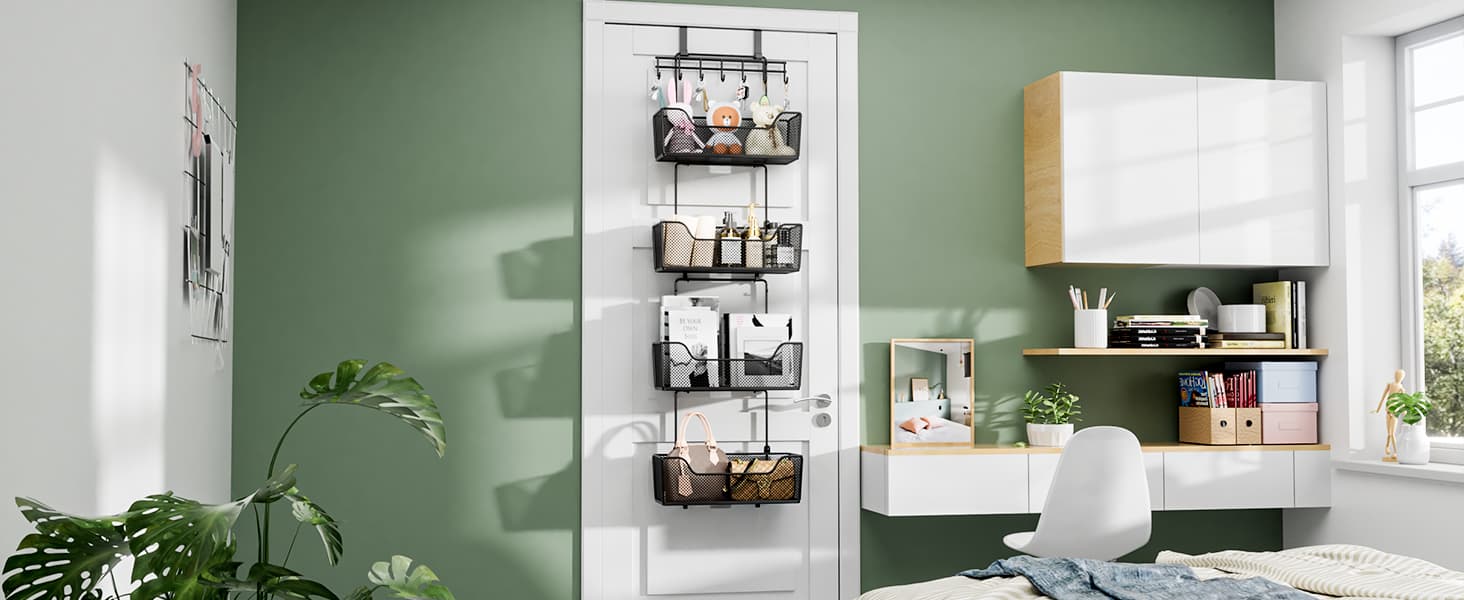 Over Cabinet Door Organizer Basket