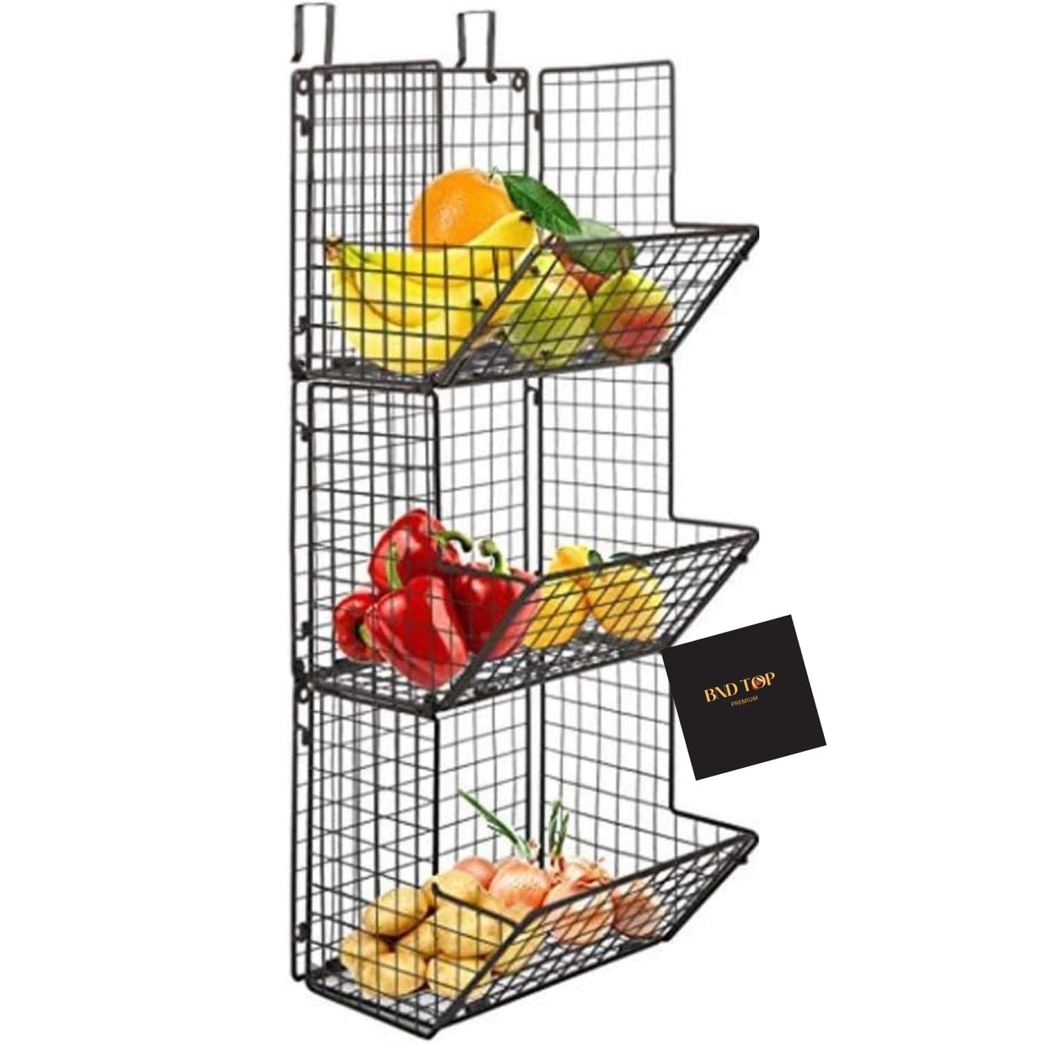 Over Cabinet Door Fruit Basket Organizer Hanging