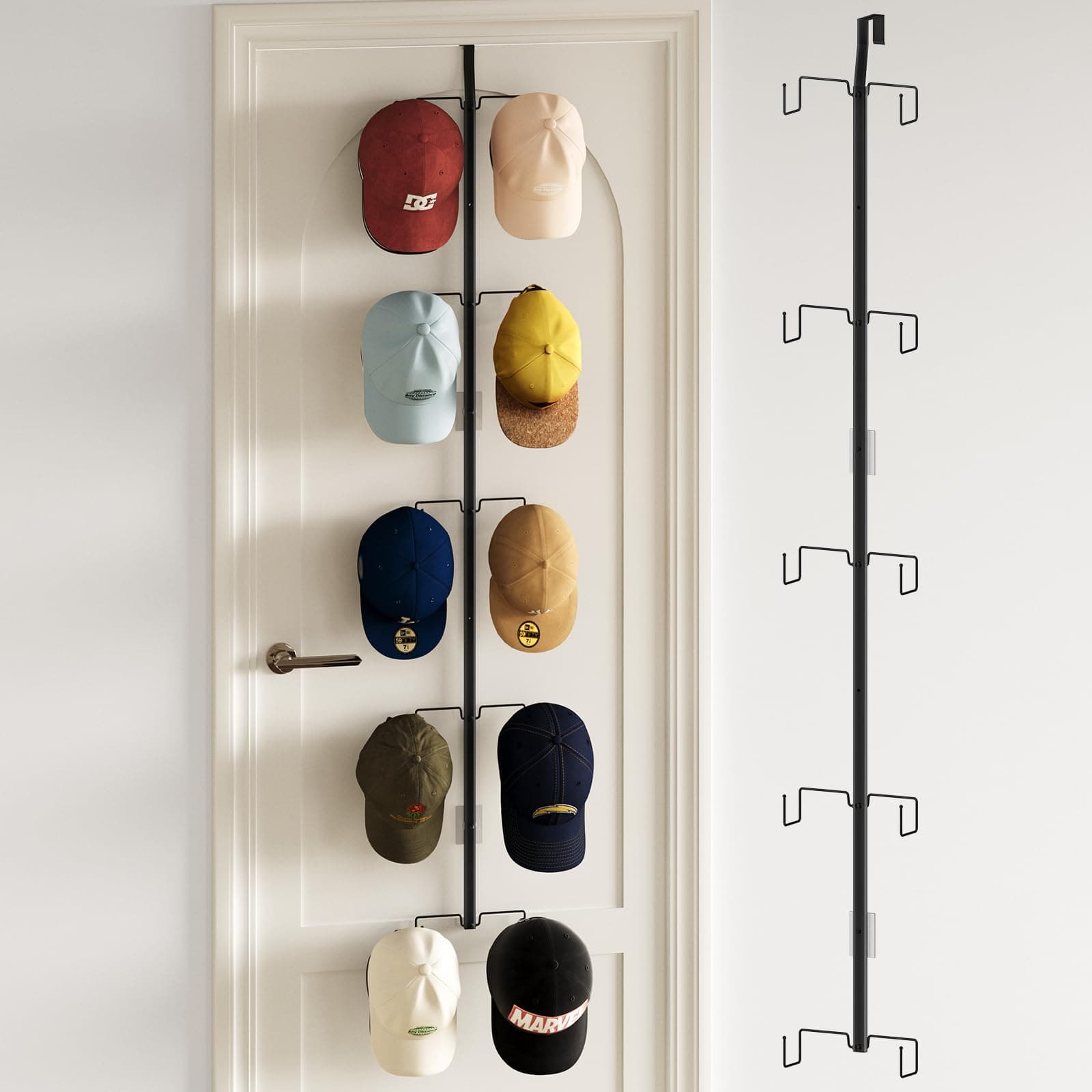 Perfect Curve CapRack Over-The-Door Hat Organizer