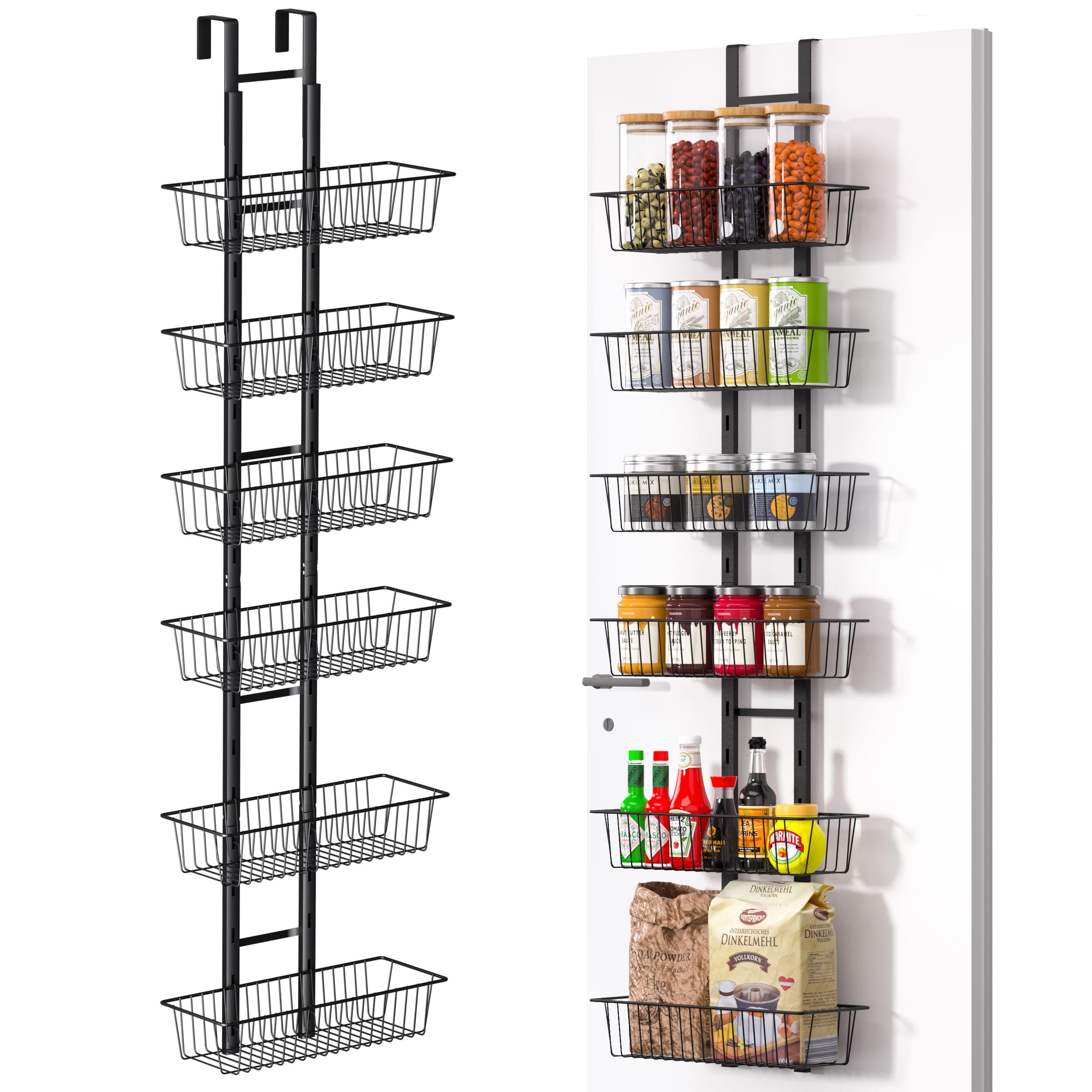 Over-the-Door Spice Rack (4 Shelves)