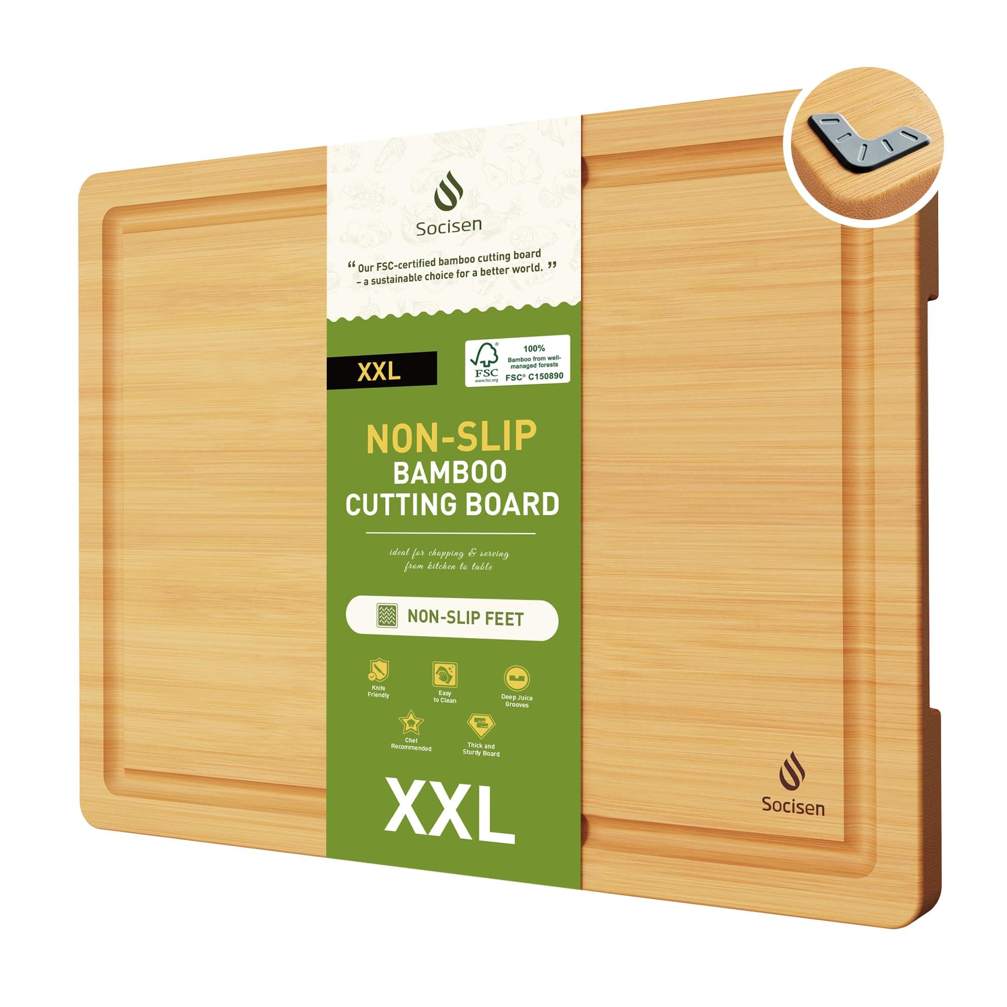 Over-the-Sink Bamboo Cutting Board