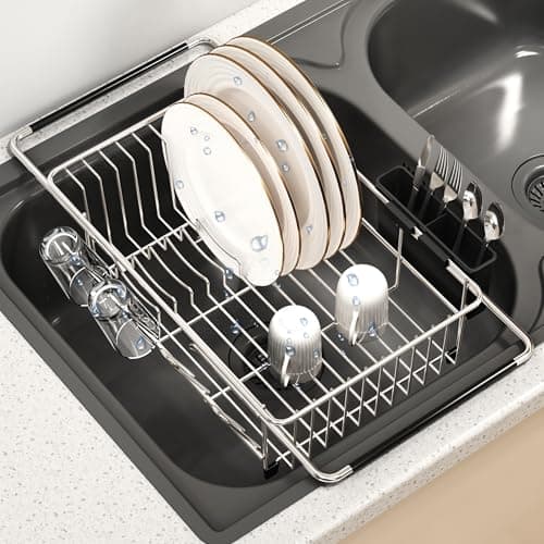 Over-the-Sink Expandable Dish Rack