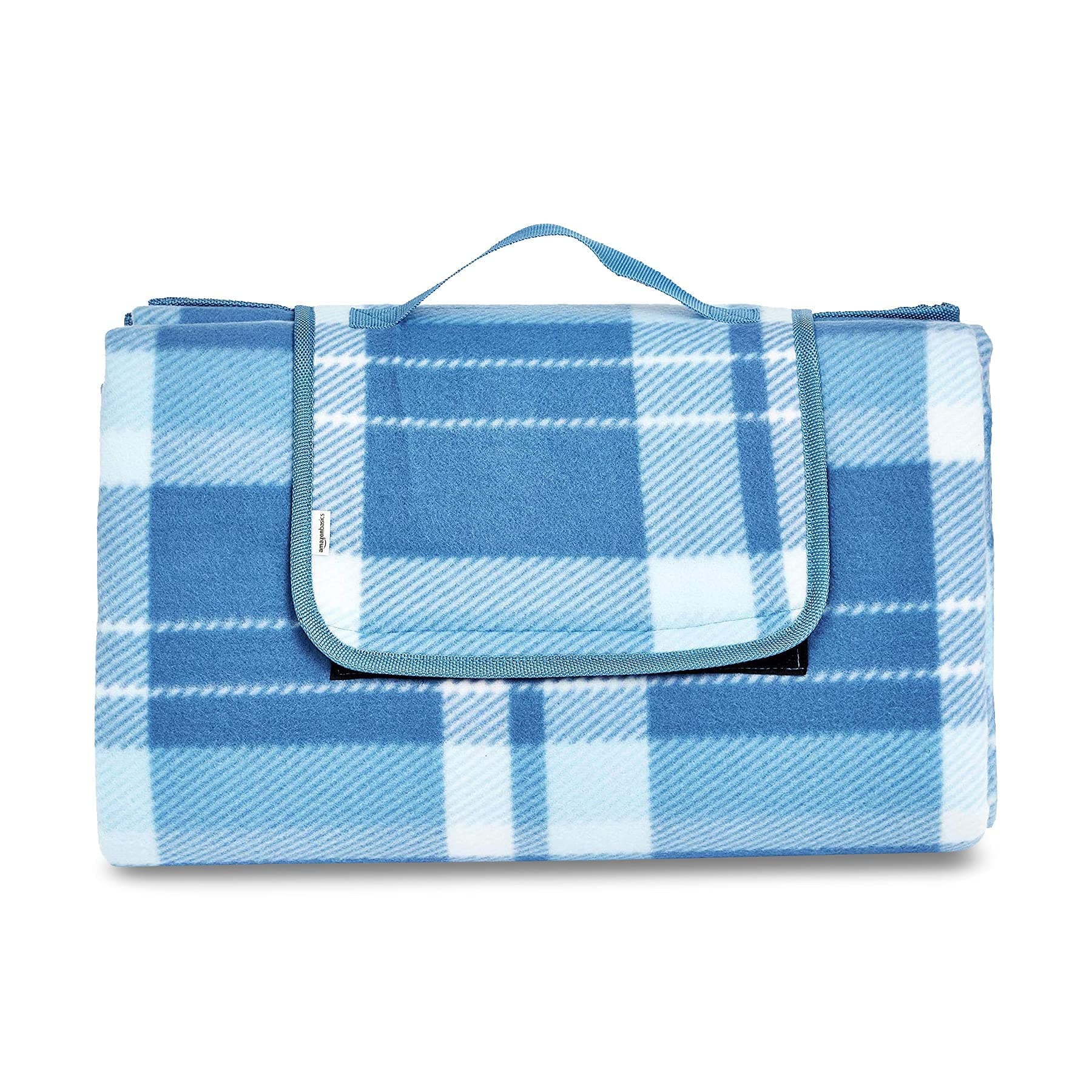 Oversized Plaid Wool Blend Picnic Blanket