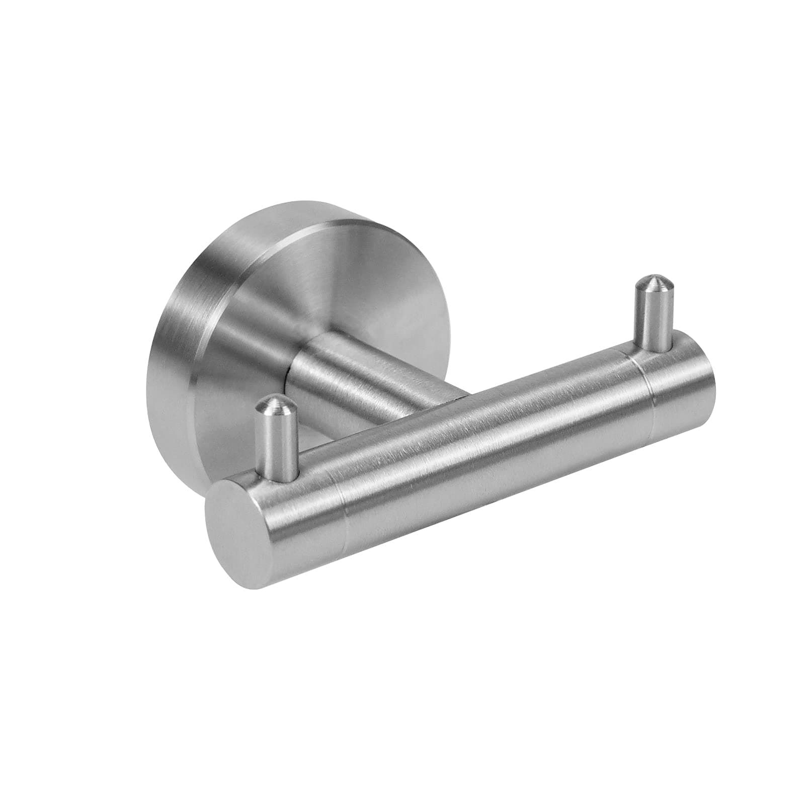 Ovlist Double Towel Hook Brushed Nickel 2-Pack
