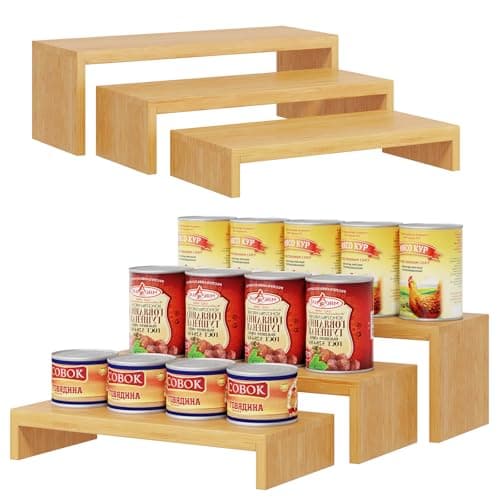Stackable Can Organizer Rack for Pantry, Set of 2