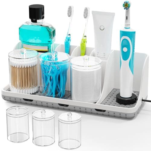 PARKMANI Bathroom Counter Organizer with Qtip Holders