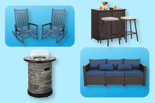 Outdoor Wood Patio Rocking Chair Eucalyptus