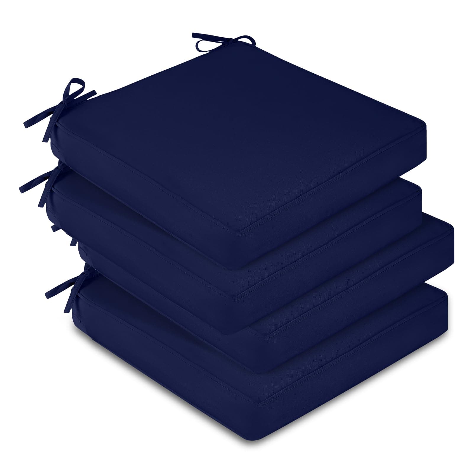 Juexica 4 Sets Outdoor Patio Chair Cushions Tufted Replacement Pads