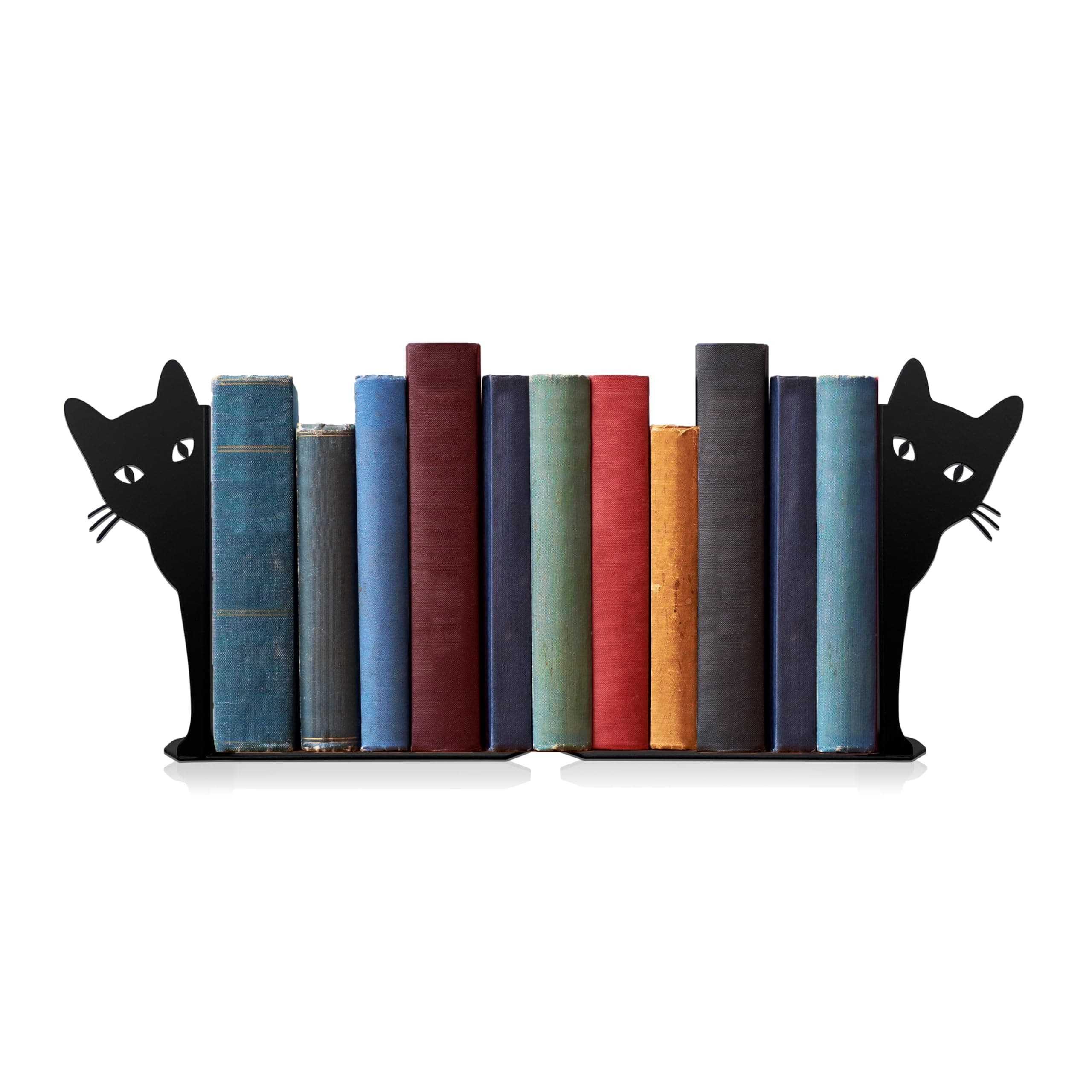 Peeping Cat Metal Bookends