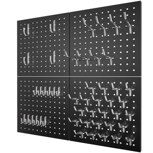 Wall-Mounted Steel Pegboard Organizer Panel (24 x 48 in)