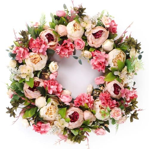 Peony Flower Spring Wreath (26-Inch)