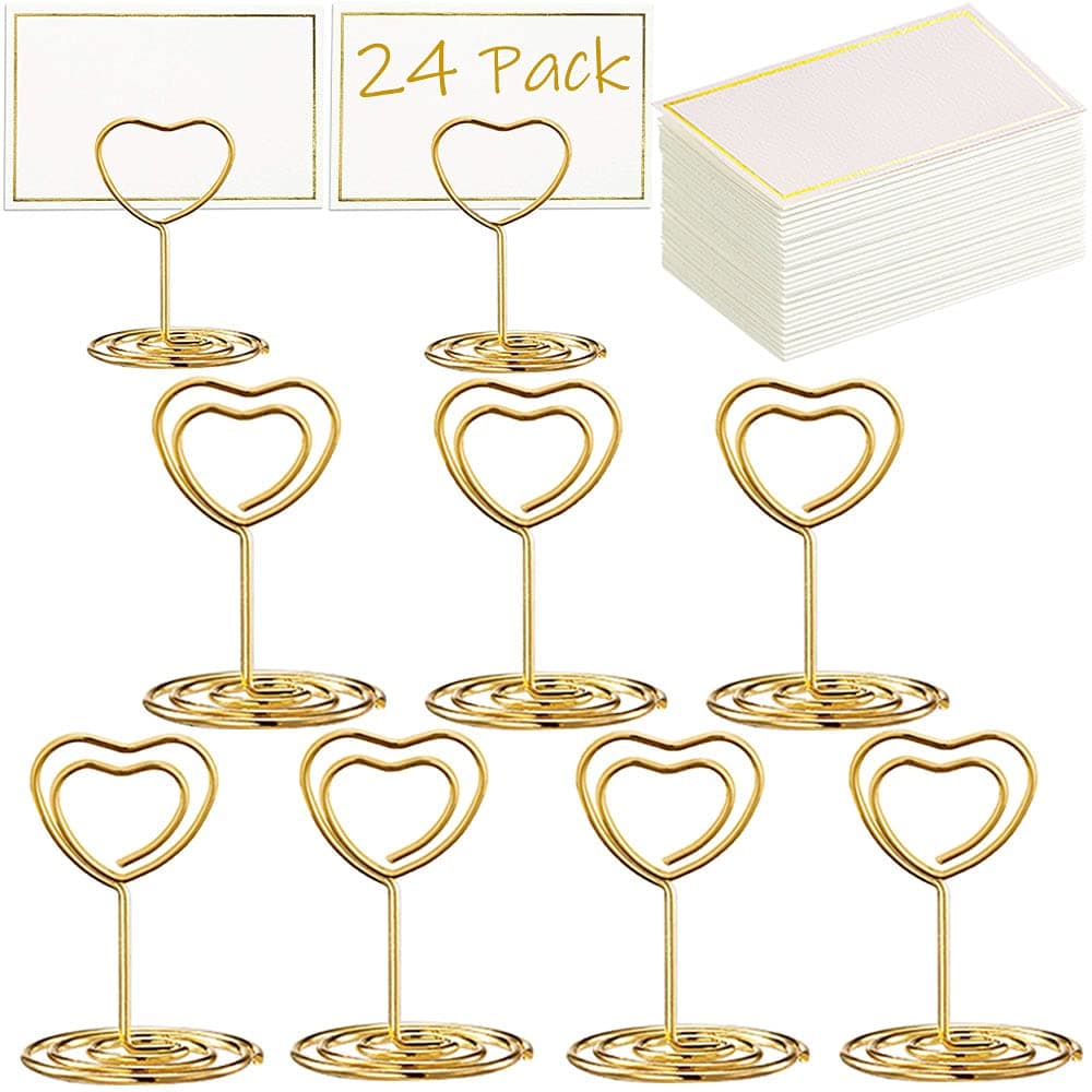 Gold Place Card Holders 24-Pack