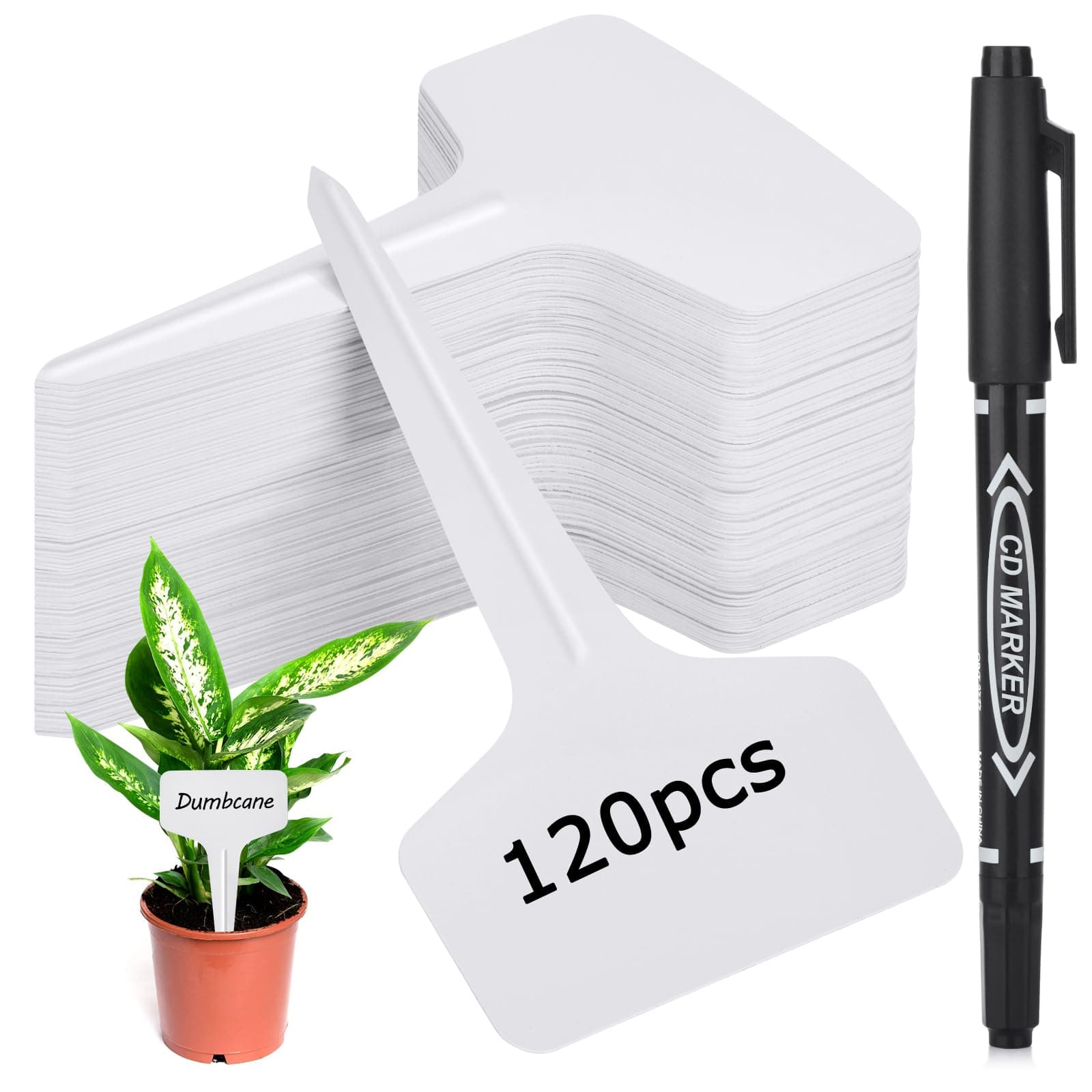 Homestia Bamboo Plant Labels 100-Pack