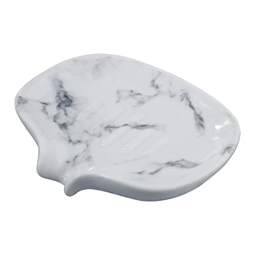 Polyroyal Lotus Leaf Marble Ceramic Soap Dish