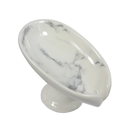 Polyroyal White Marble Ceramic Waterfall Soap Dish