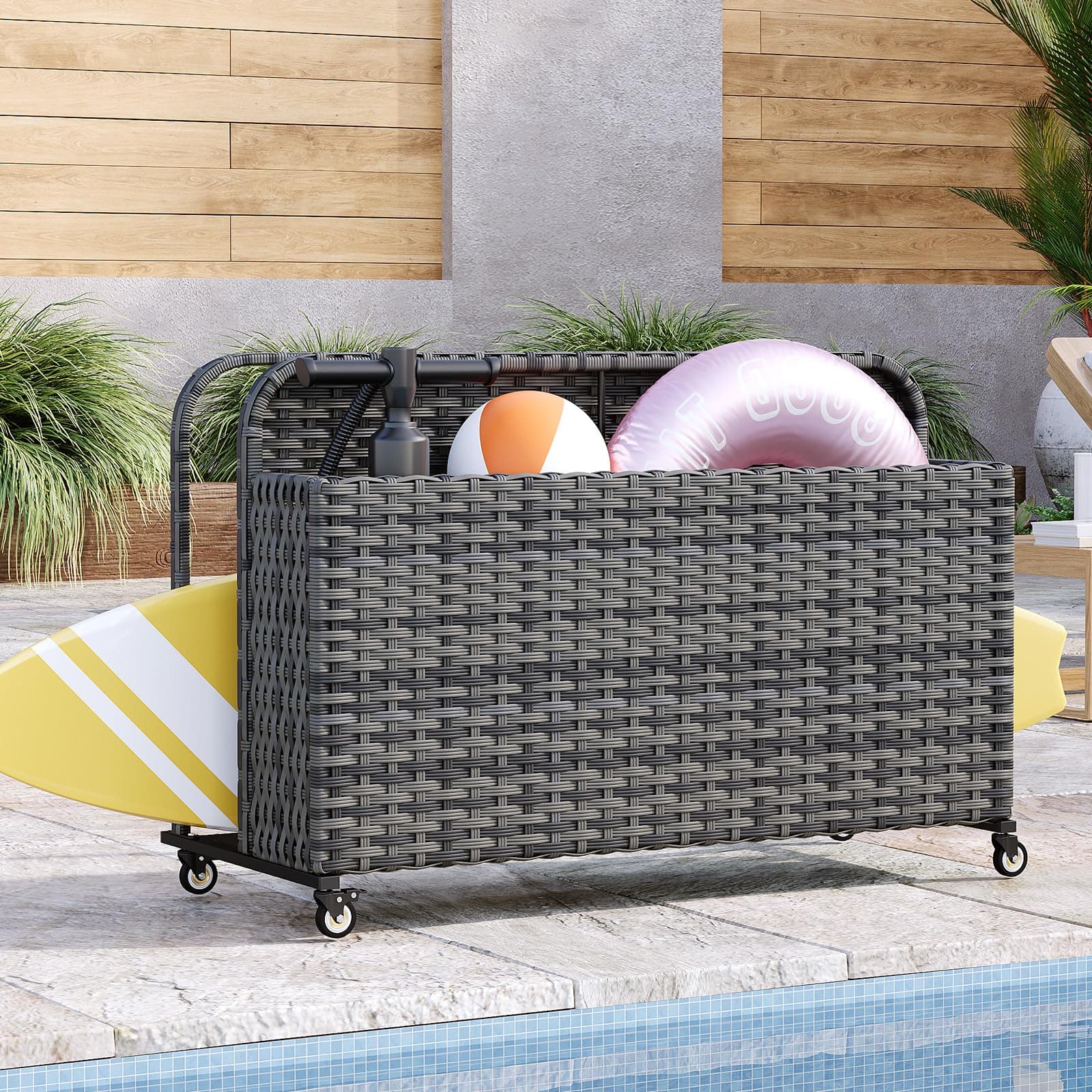 Outdoor Pool Supply Caddy and Sunscreen Organizer