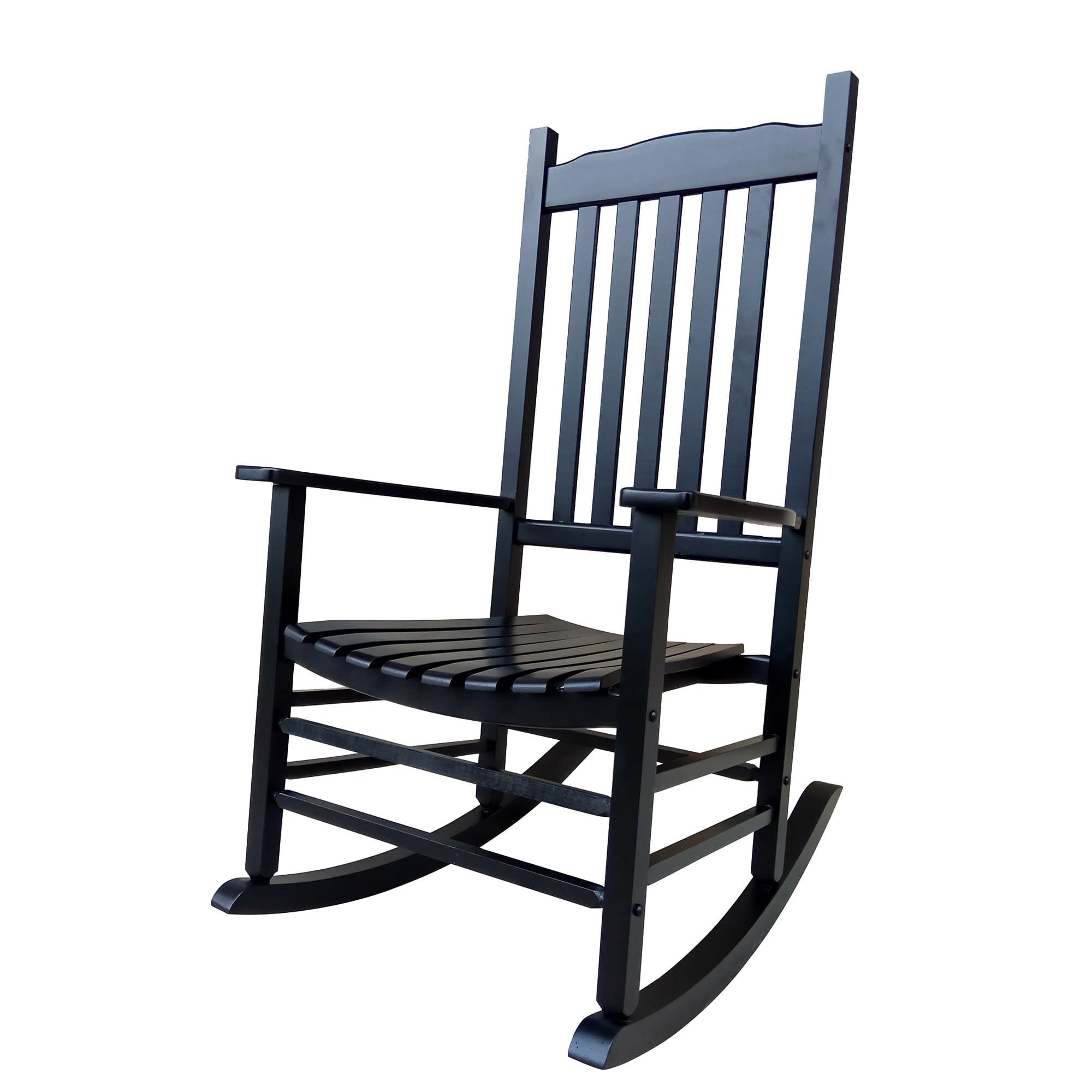 Mainstays Outdoor Wood Rocking Chair - Black