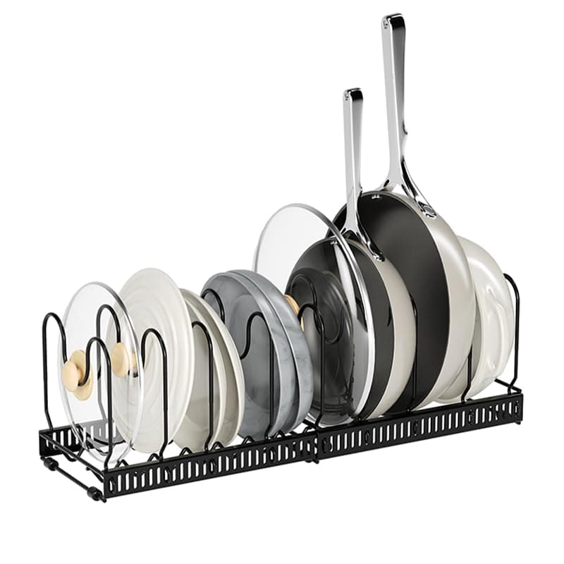 Adjustable Pot Lid Organizer Rack