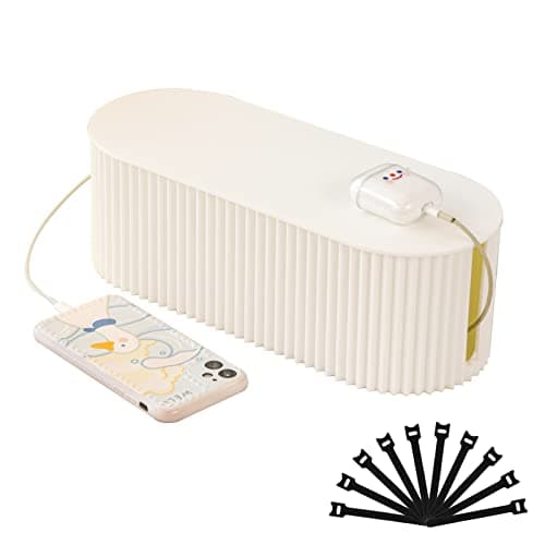 Cable Management Box Organizer with Surge Protector