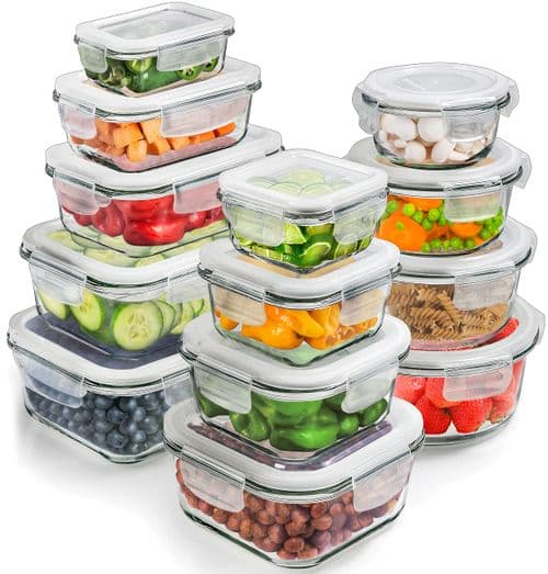 Prep Naturals Glass Meal Prep 3-Compartment 5-Pack