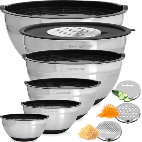 Priority Chef Premium Mixing Bowls with Lids Set of 5