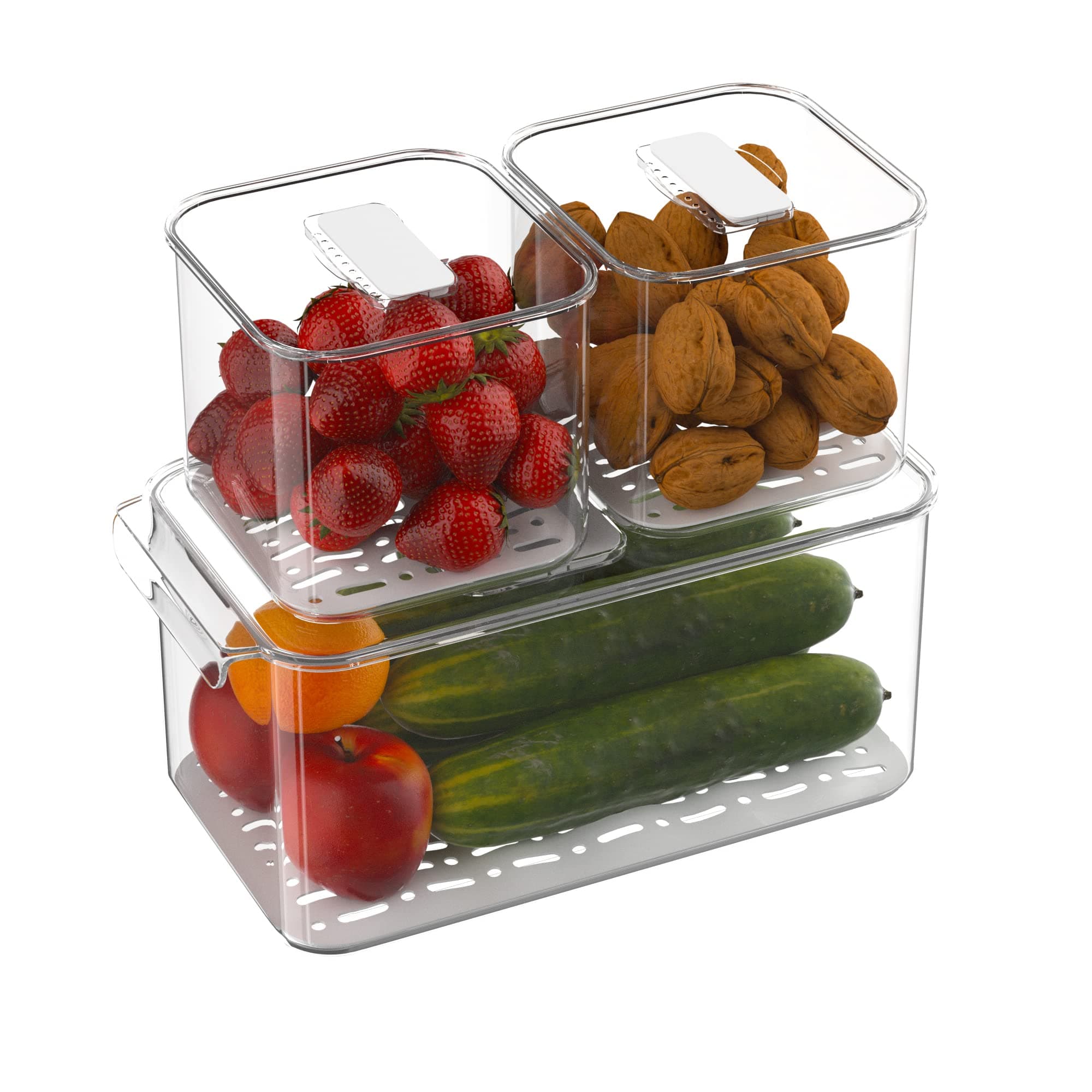 Produce Saver Containers (Vented, Set of 3)