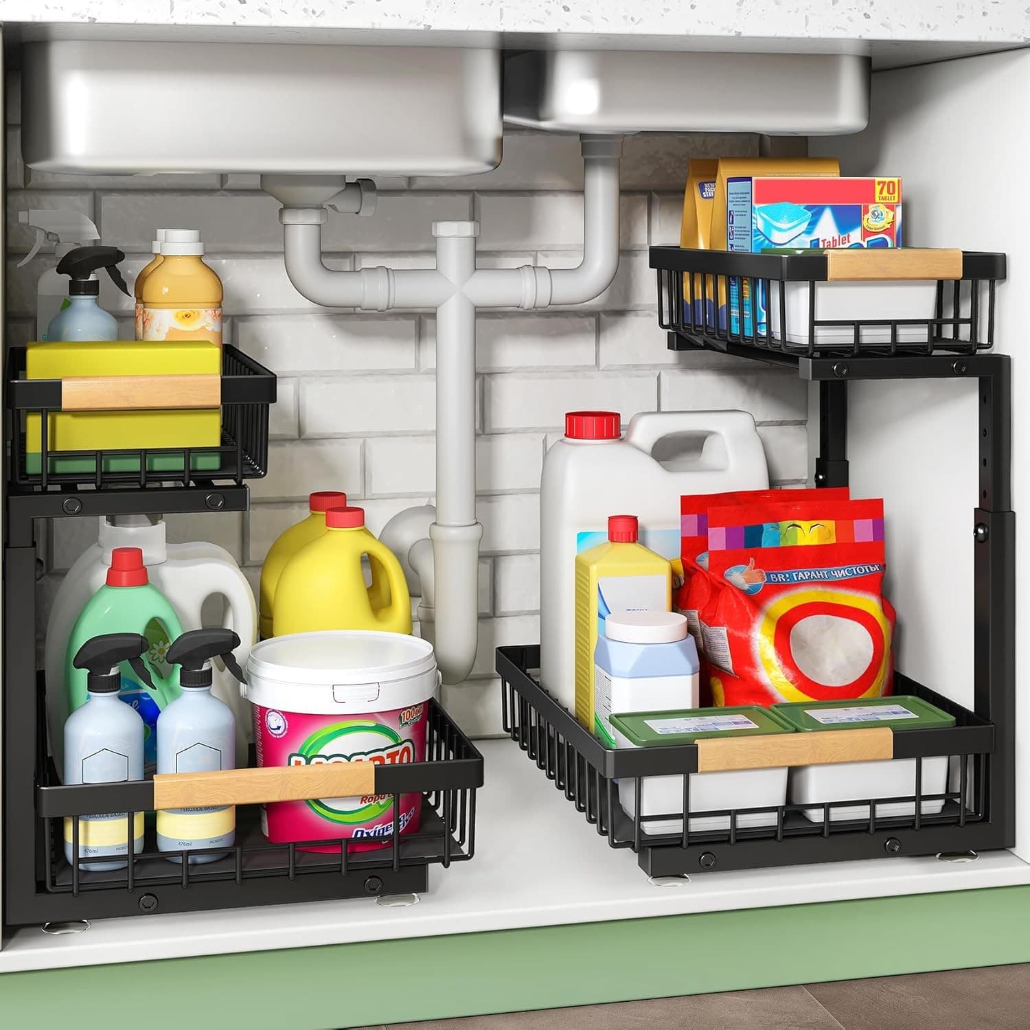 Pull-Out Under-Sink Organizer Sliding Drawer