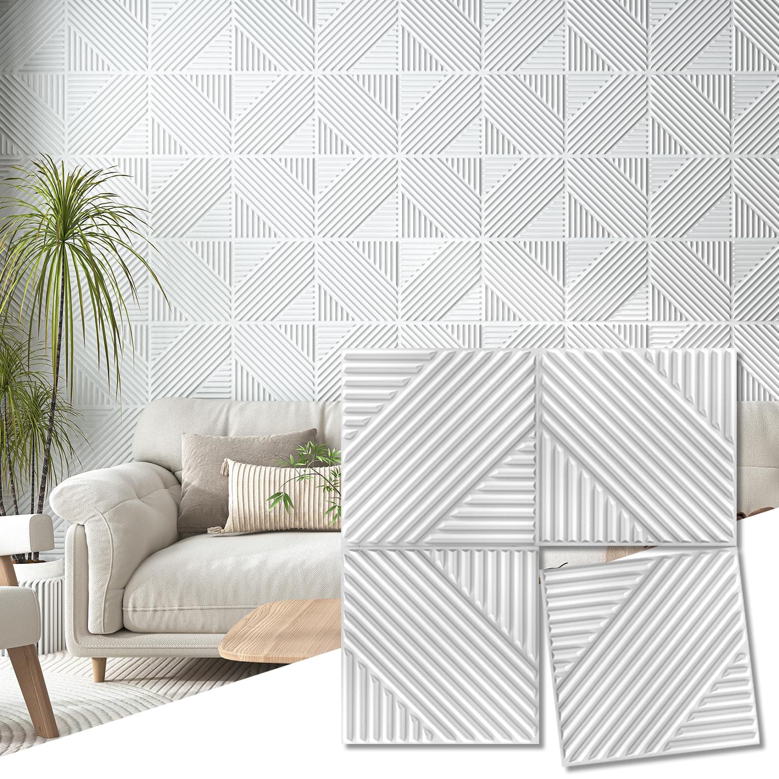 Easy DIY 3D Textured Peel and Stick PVC Panels