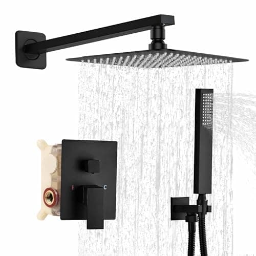 12-Inch Matte Black Rain Showerhead