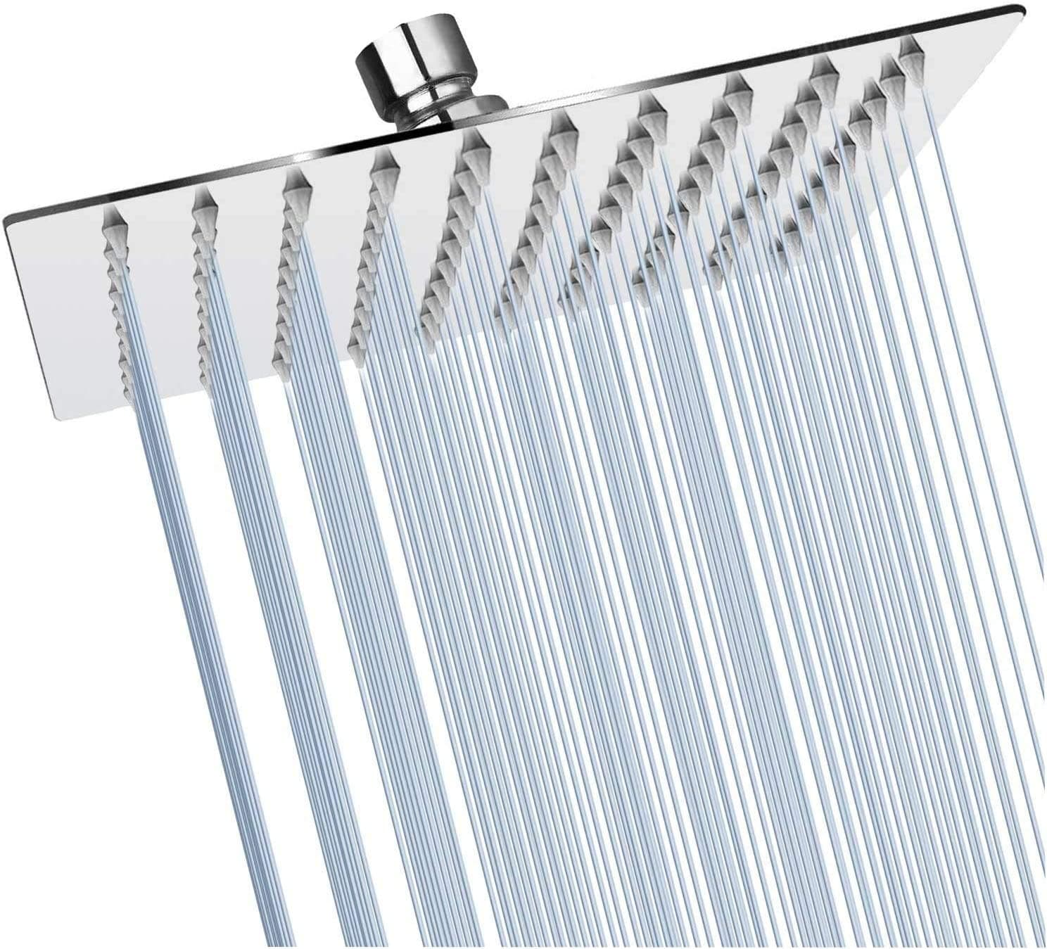 8-Inch Chrome Rain Showerhead, Ultra-Thin