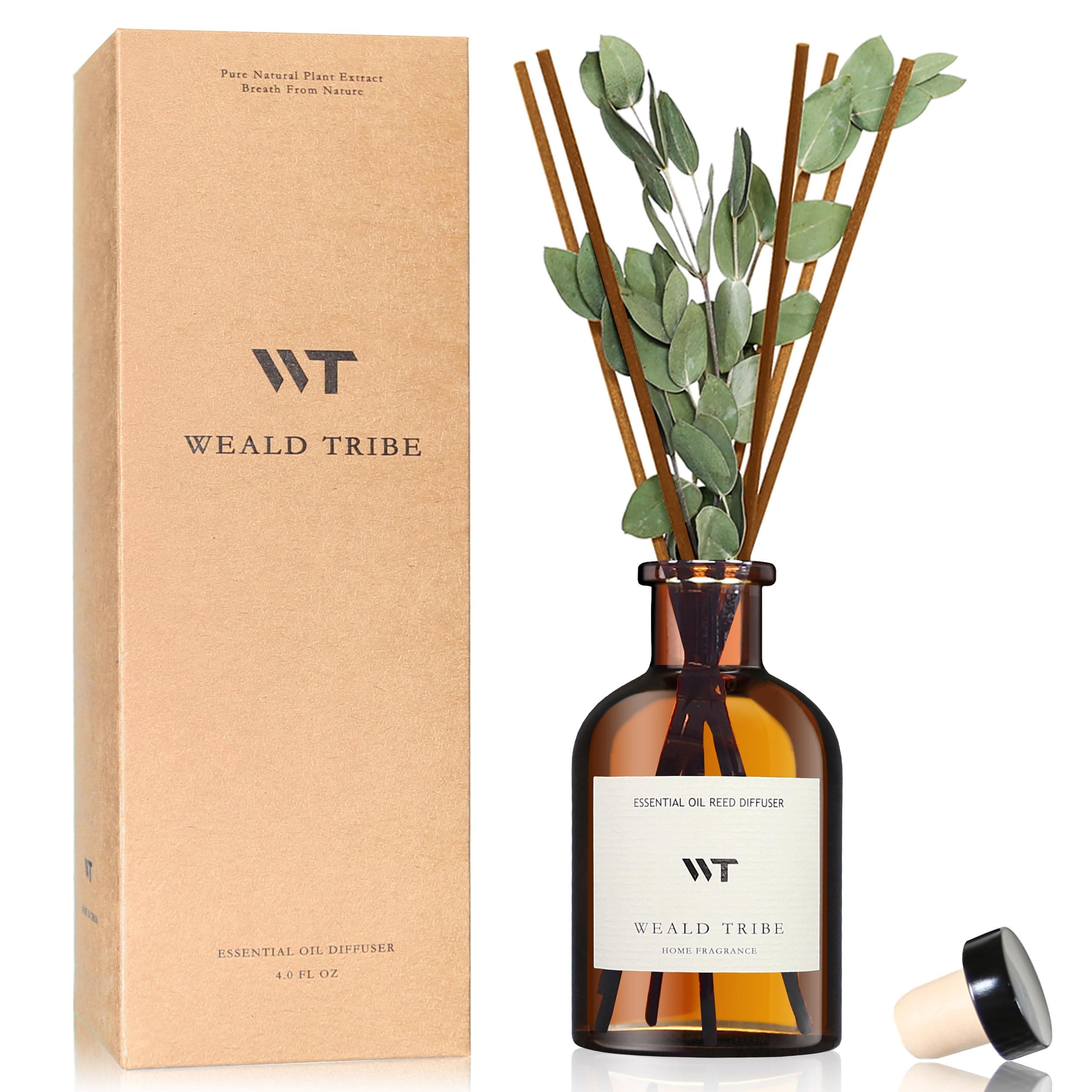 Reed Diffuser Set of 3 for Bathroom - Fresh Linen, Ocean, Eucalyptus Mint